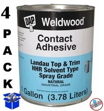 4 PACK Dap Weldwood Contact Cement Adhesive - Landau Top HHR Solvent Spray 1 Gal