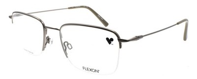 Flexon H6041 033 Men's Glasses Half-rim Gunmetal 52-20-140 Flexible Titanium