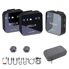 Wireless Lavalier Microphone System, DSP Active Noise Cancelling,24H Battery ...