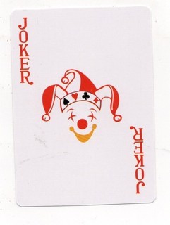 RARE MODERN "Incomplete Face of a Grinning Joker" JOKER Play Card #43