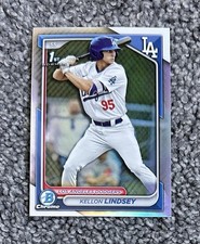 2024 Bowman Draft Kellon Lindsey 1st Chrome Refractor Parallel #BDC-24 Dodgers
