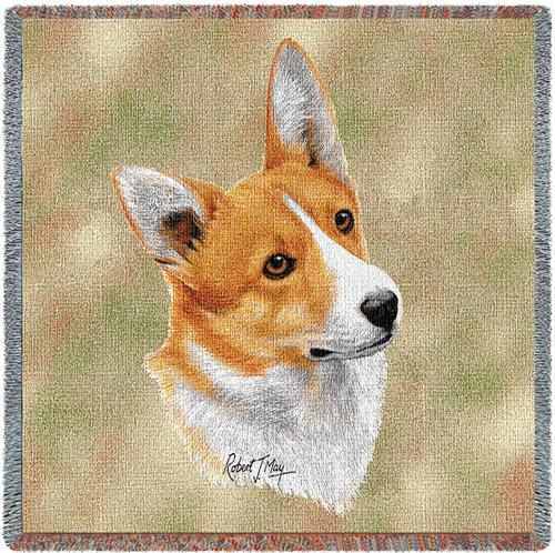 Lap Square Blanket Pembroke Welsh Corgi by Robert May 1159 IN STOCK