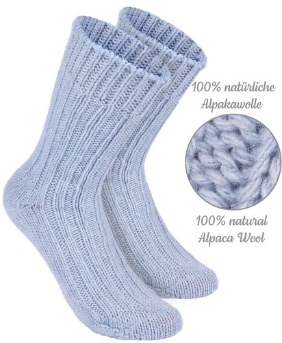 Paquete de 4 pares de calcetines de lana de alpaca BRUBAKER para hombre mujer - Imagen 49 de 79
