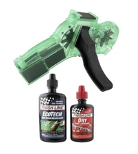 FINISH LINE PRO CHAIN CLEANER W/ 2OZ DRY LUBE AND 4OZ ECOTECH DEGREASER