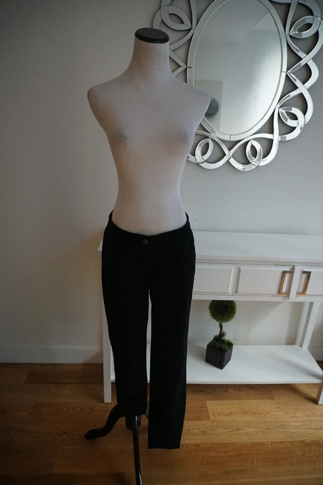 Boden Women Corduroys Pants Jeans Black Skinny Size UK 12 R US 8 R Medium NEW - Image 4 of 4