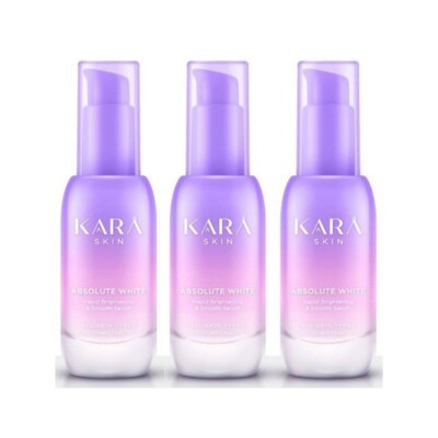 3x KARA Skin Face Serum Absolute White Rapid Brightening Shine Glossy Moisturize