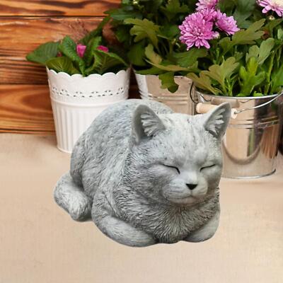 Garten Katze Figur Haustier Geschenk Hof Kunst Haus schlafende Katze Skulptur
