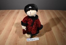 Russ Memories of Love Tatiana Beige Bear in Red Coat Beanbag Plush 310-1236