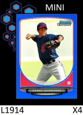 1-2013 BOWMAN CHROME MINI BLUE REFRACTOR RONNY RODRIGUEZ TIGERS /99 QTY