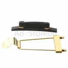Gold Archtop Jazz Guitar Ebony Bridge& 6 String Metal Trapeze Tailpiece Bridge