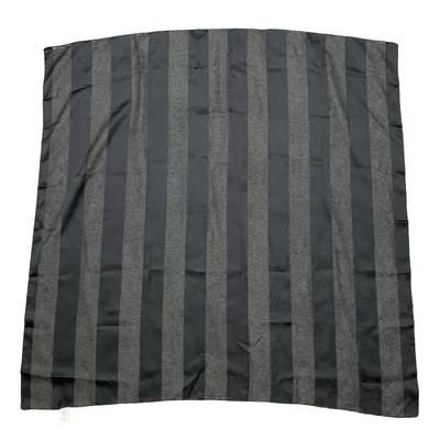 Jaclyn Smith Black Striped Mesh Sheer Scarf Made In Italy 100% Polyester 35 