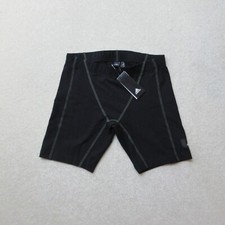 Adidas Shorts Womens Medium M Black Sportswear Trefoil Cotton Blend Jersey NWT