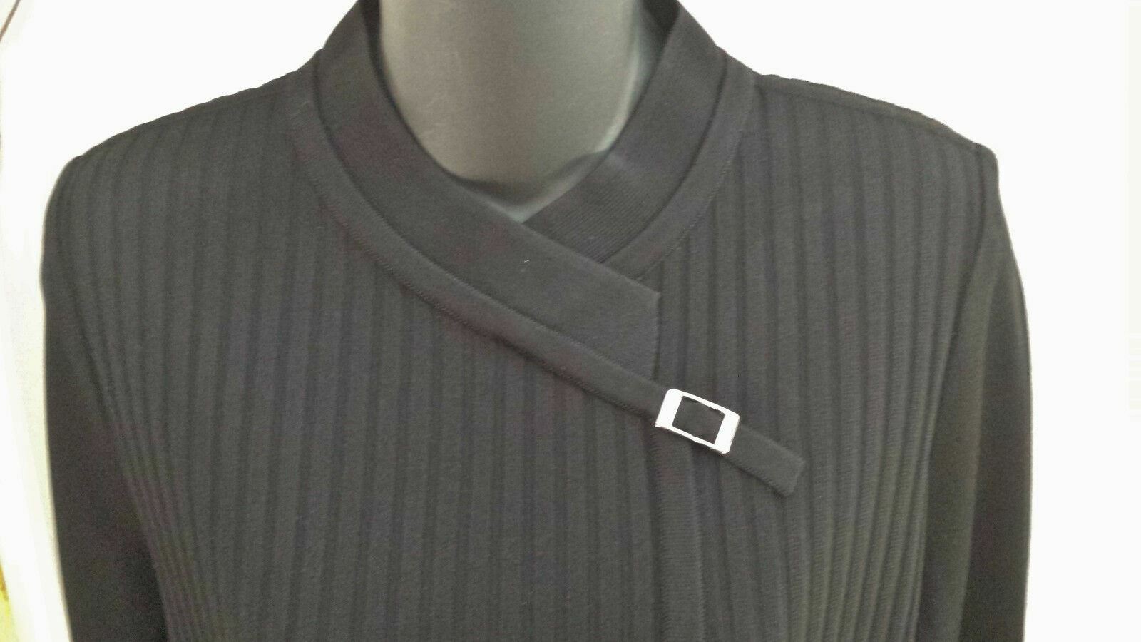 EXCLUSIVELY MISOOK  RARE RIBBED size XS Top Jacket  Sweater - Black  WOW image 2