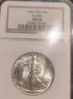 1942 DDR, FS-801 (009) WALKING LIBERTY HALF DOLLAR NGC AU58