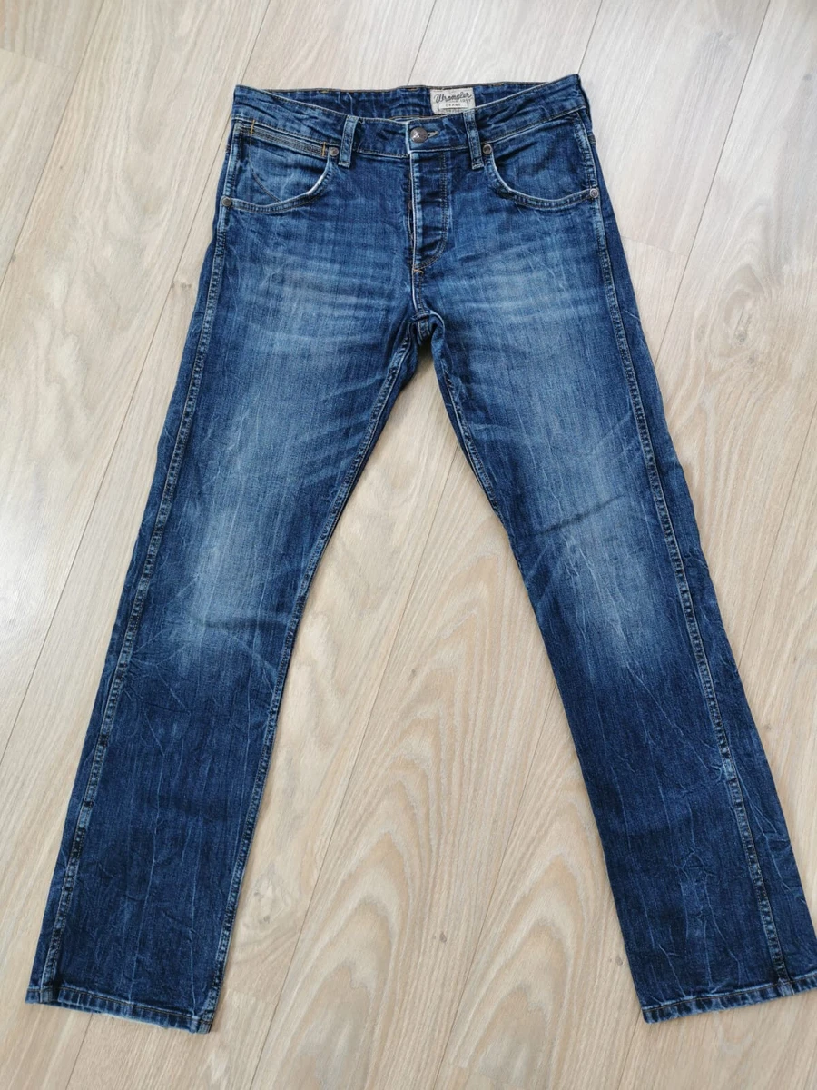 Wrangler Crank Denim Jeans Mens On Buttons W33 L34