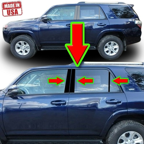 For Jeep Cherokee 2014-2022 6pc Black Pillar Posts Set Door Trim