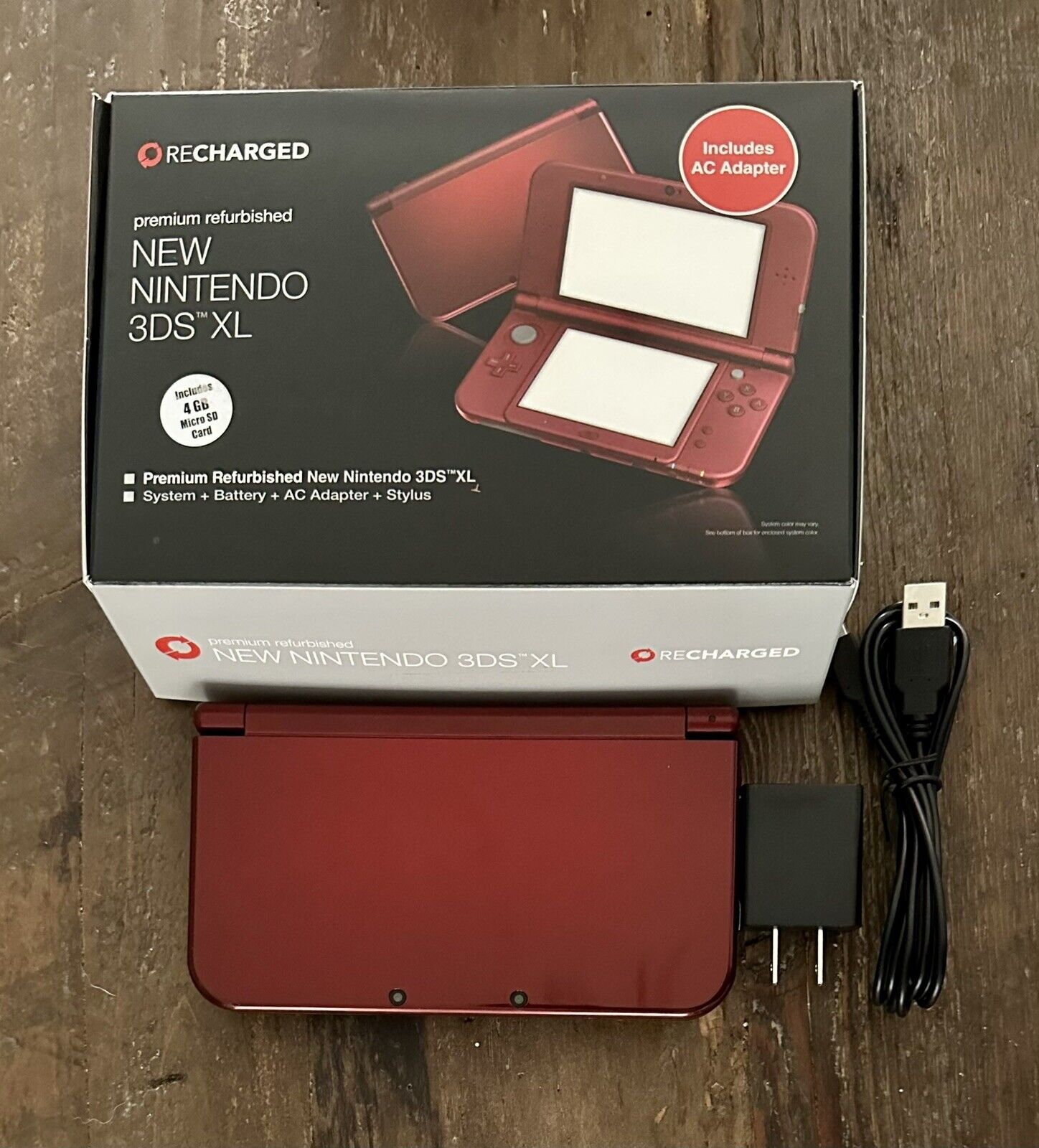 New Nintendo 3DS XL Red Top IPS Display - Gamestop Premium Reconditioned | eBay