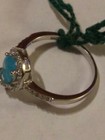 NATURAL EARTHMINED BLUE CHALCEDONY SOLID 925 SILVER RING SIZE 9 WITH ACCENTS — photo 9