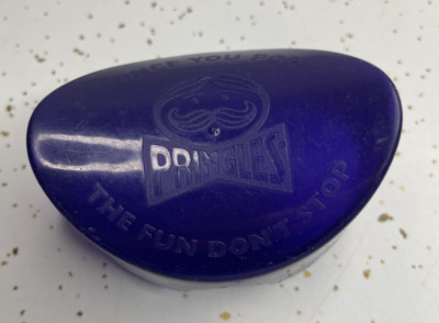 Vintage Pringles Chip Container Once You Pop The Fun Won't Stop ~ Dark Blue