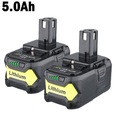 2X 18V 5.0Ah Akku für RYOBI One Plus Lithium RB18L50 P108 P104 Batterie 18 Volt
