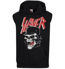 Slayer Skull Thrash Metal Band Men's Black Muscle Hoodie