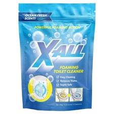 X-ALL Foaming Toilet Bowl Cleaner, Self-Activating Powder for Easy Cleaning