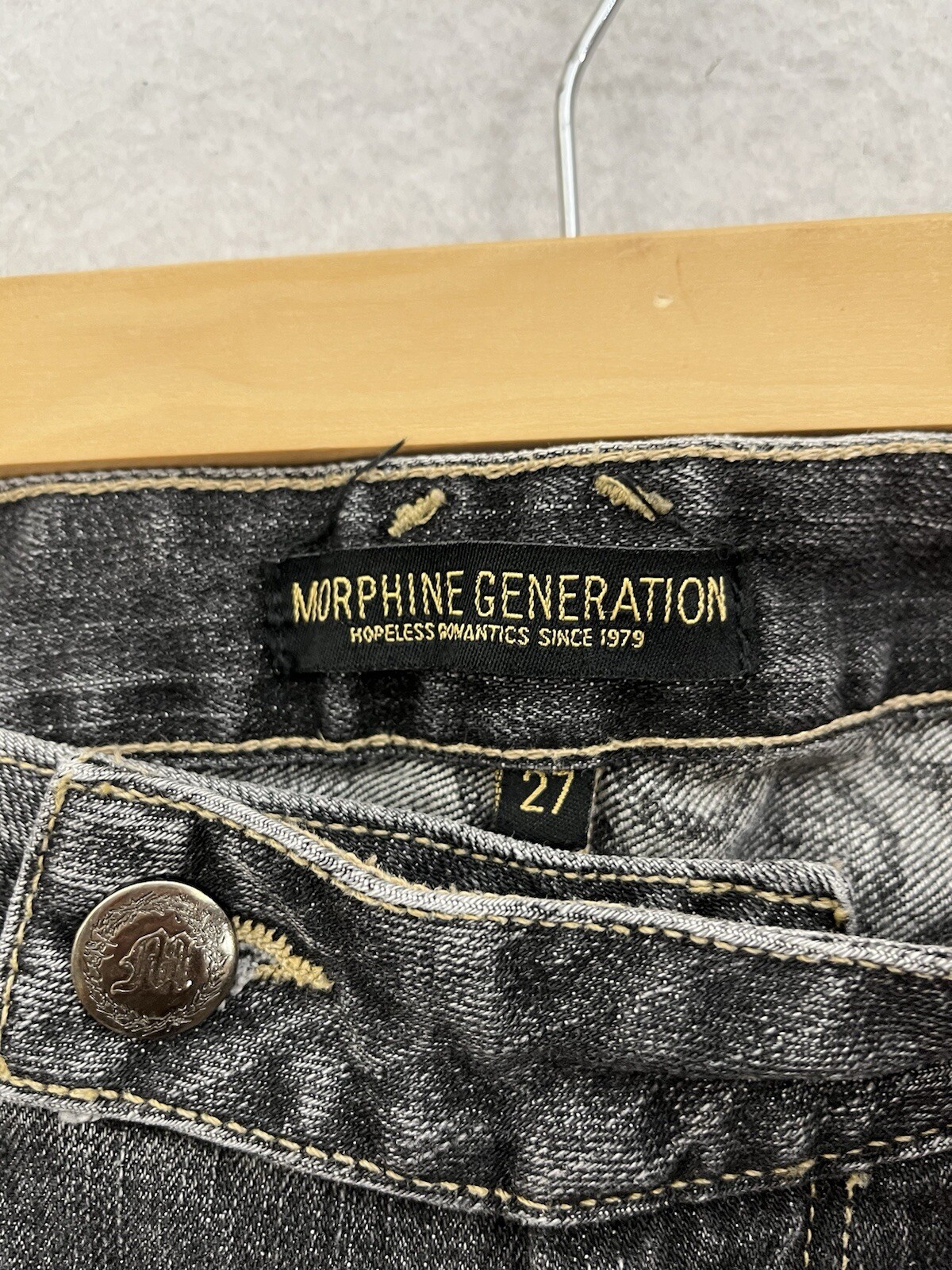 Morphine Generation Womens 27 Black Flared Jeans … - image 7