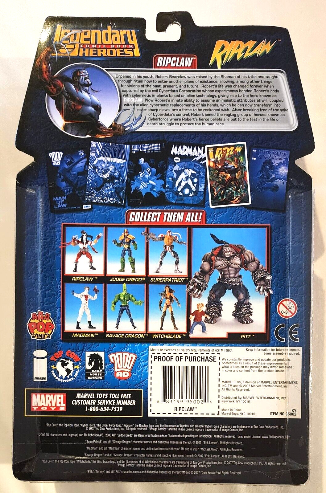 New! Complete PITT Baf set (plus variants) - Legendary Comic Book Heros - ToyBiz