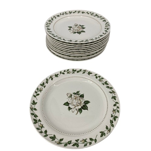 3 Superior Hall Quality Dinnerware CAMEO ROSE Mary Dunbar 10” Dinner