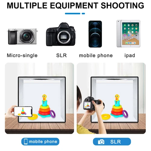 24" LED Photo Studio Light Box Portable Folding Photography Shooting Tent Kit - Bild 62 von 84