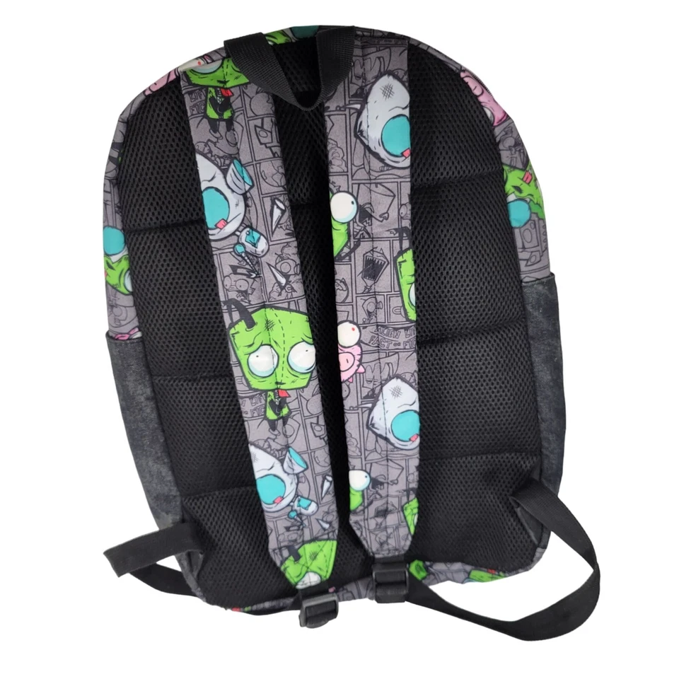 Nickelodeon Invader Zim 18" Mochila Parche Gir 'l'Il Destroy You' Cerdo Difícil de Encontrar Raro Foto 3 de 4