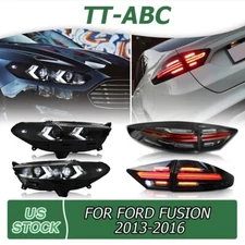 TT-ABC LED Projector Headlights For Ford Fusion 2013-2016 Sedan Head Rear Lamps