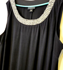 Scarlett Little Black Dress Womens 24 Silver Beaded Classy Swing Slvless Stylish