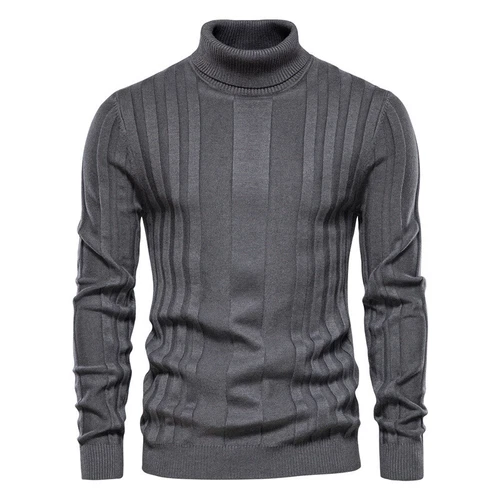 Suéter básico cálido cuello alto ajustado para hombre Nuevo suéter de invierno para hombre - Imagen 14 de 20