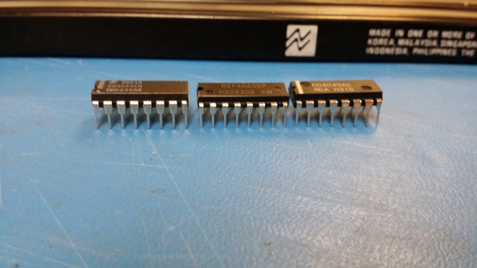 (5 PZ) CD4049CN,CD4049AE,HEF4049BP IC,LOGIC GATE,HEX INVERTER,CMOS ...