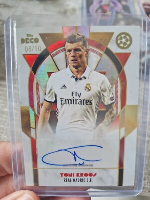 Topps Deco Ucc 2024/25 TONI KROOS AUTO 8/10  JERSEY NUMBER  First Year Legend
