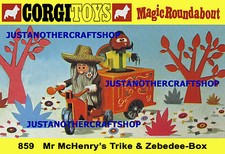 Corgi 859 McHenry's Trike Magic Roundabout A3 Size Poster Shop Sign Leaflet 