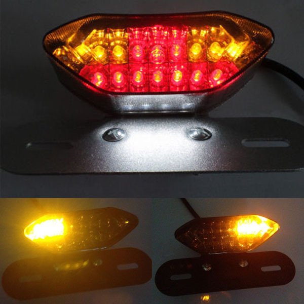 Clignotant et veilleuse moto universelle pour Yamaha et Kawasaki - Feu arrière LED 12V