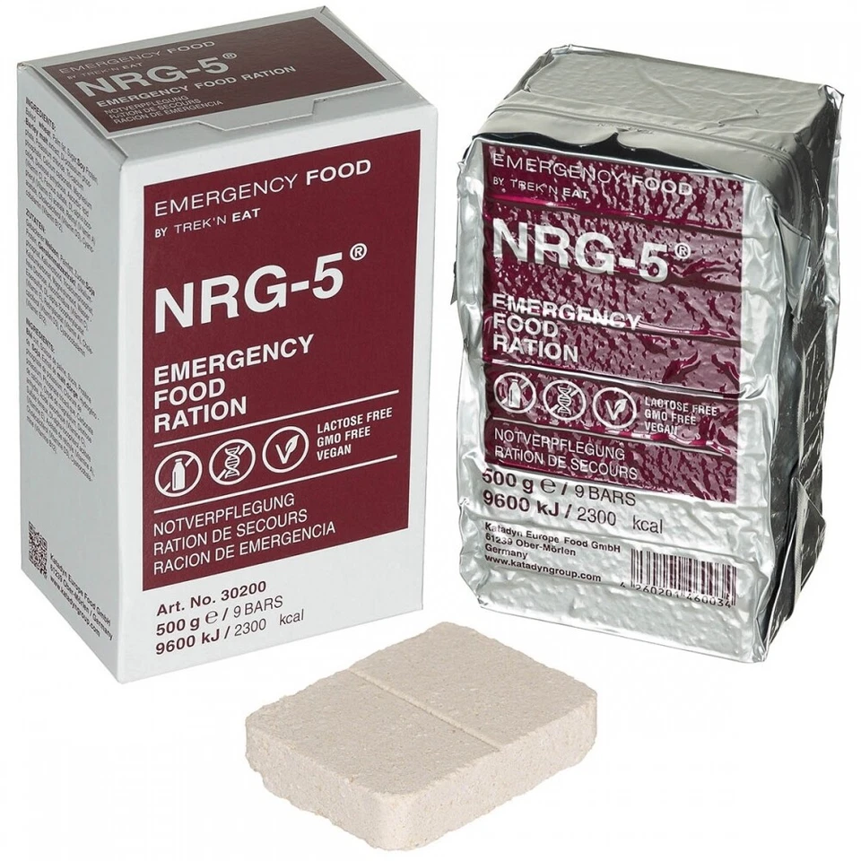 MSI Notverpflegung NRG-5 1 Packung 500 g (9 Riegel) Survival Food MFH NEU