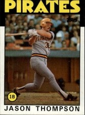 1986 Topps  #635  Jason Thompson   First Base   Pittsburgh Pirates  FREE ship