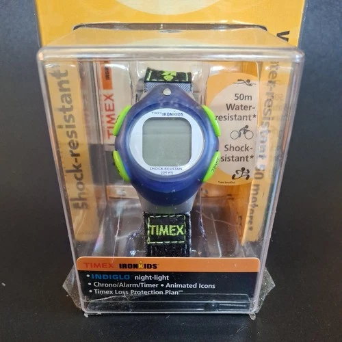 NEW Vintage Timex IronKids Watch Indiglo Night-Light Chrono Water Resistant
