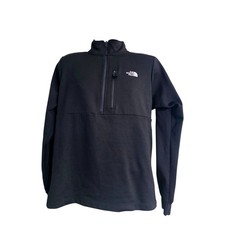 The North Face Mens Black Quarter Zip Pullover Fleece Jacket Size Medium M