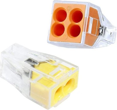 100PCS 20 12AWG Push in Wire Connector Nuts Splice Termin Style: 2P/4P SET-100