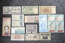 MIXED LOT 15 DIFFERENT WORLD PAPER MONEY BANKNOTES CURRENCY FOREIGN CIR