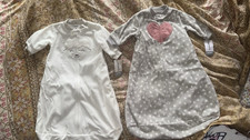 Carter's 0-3M 4pc Sleep Sack Sleeper Set Floral Cotton Knit Full Zip