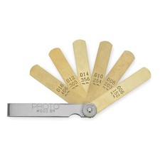 PROTO J000BR Feeler Gauge Set,Dimension Type " 3R004