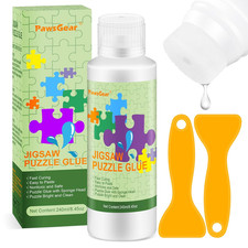 Updated Jigsaw Puzzle Glue with Applicator,Clear Water-Soluble Special Craft Puz