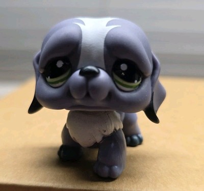 Lps Littlest Petshop Blue St Bernard Dog #1133 Multi Pack Green Eyes
