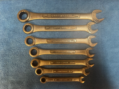 #ad #ad Craftsman USA 12 Point ratcheting Combonation Wrench Set Of 7 lightly Used $75.00