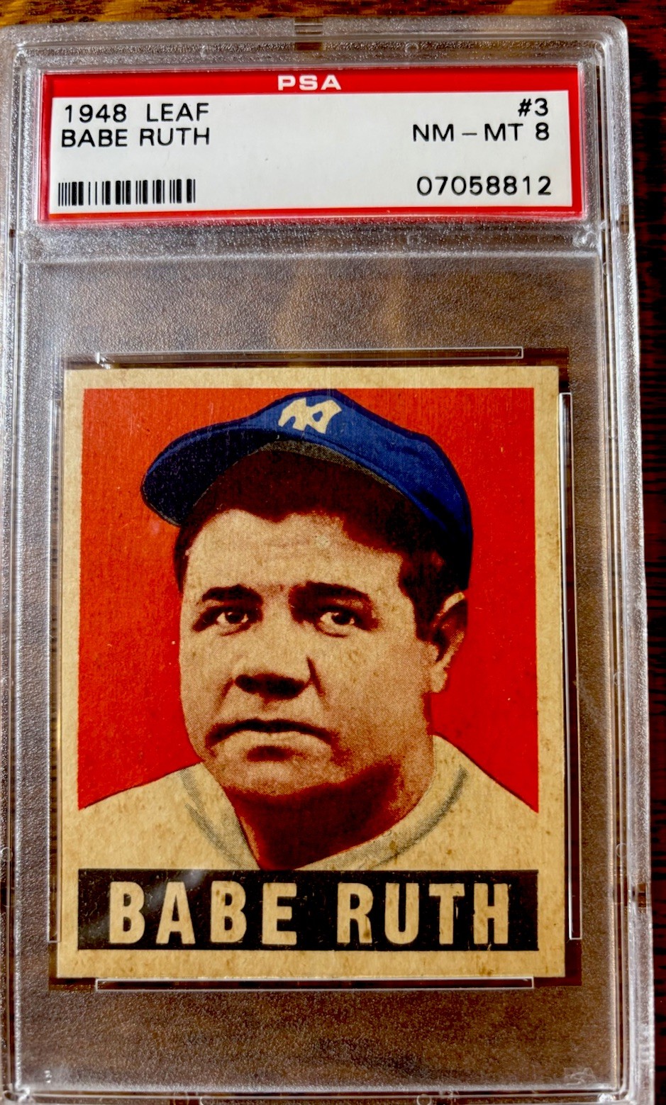 1948 Leaf BABE RUTH #3  PSA 8 Yankees Centered NR MT MT HOF